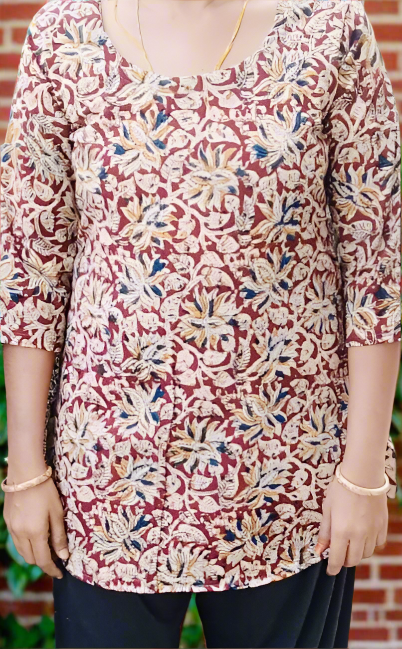 Liya kalamkari short kurtis