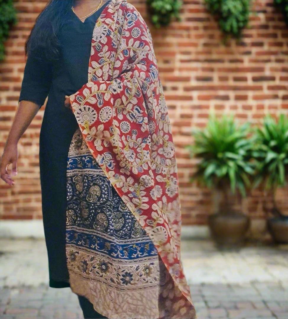 Smaya coord sets with kalamkari shawl